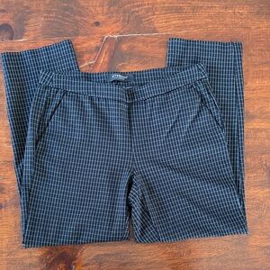 Liverpool Kayla Pull-on Trousers Black and White Grid Pants Size 10